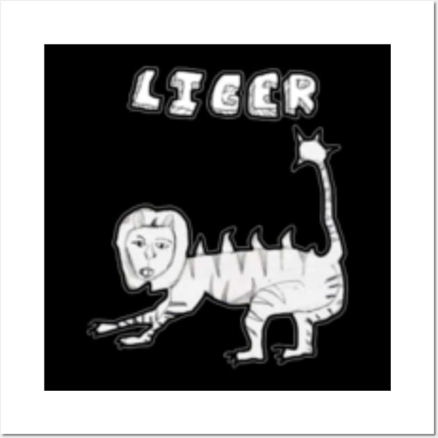 Liger Mini Head - Liger Wall Art by CustomPortraitsWorld